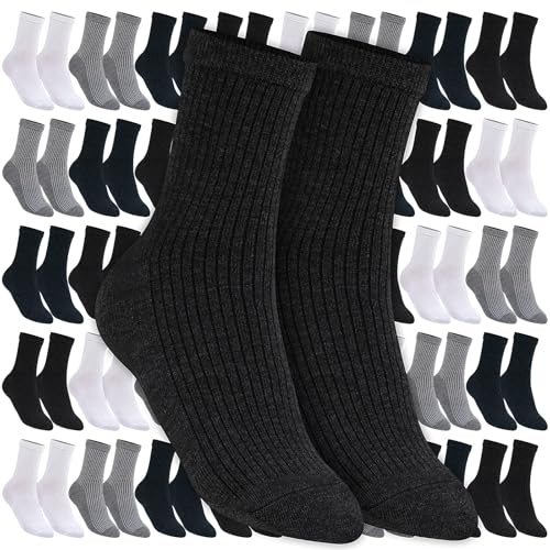 Winter Thermal Socks Bulk for Homeless Donations Moisture Wicking Crew Socks for Unisex Adult Men