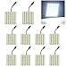 GLL 10pcs Bianco Pannello LED Luce Risparmio Energetico 5050-48 SMD per Auto Interni Luci Interne Dome Lettura Tetto Luci a Soffitto con 3 Adattatori