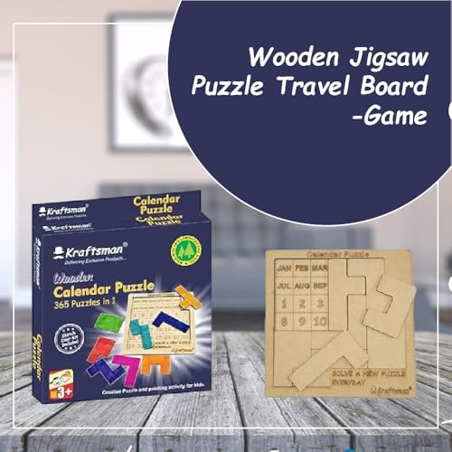 Image of Braintastic Birthday Return Gifts (Pack of 2) Wooden Jigsaw Calendar Puzzle, Travel Board Game,Art & Craft Party Pack Return Favors for Kids-3-6 yrs(12 Colors & Puzzle Game per Pack)