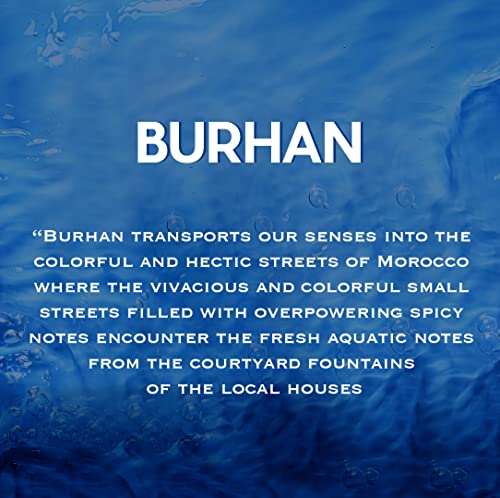 Naseem Burhan Aqua Perfume Alcohol Free With Composition Of Rose Jasmine Amber Musk Long Lasting Arabian Fragrance For Men Extrait De Parfum 2.7 Fl Oz #TOP4
