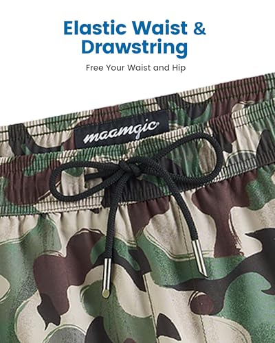 Image of maamgic 2 in 1 Mens Swim Trunks 7 Inch Swim Shorts Swim Suits Board Shorts