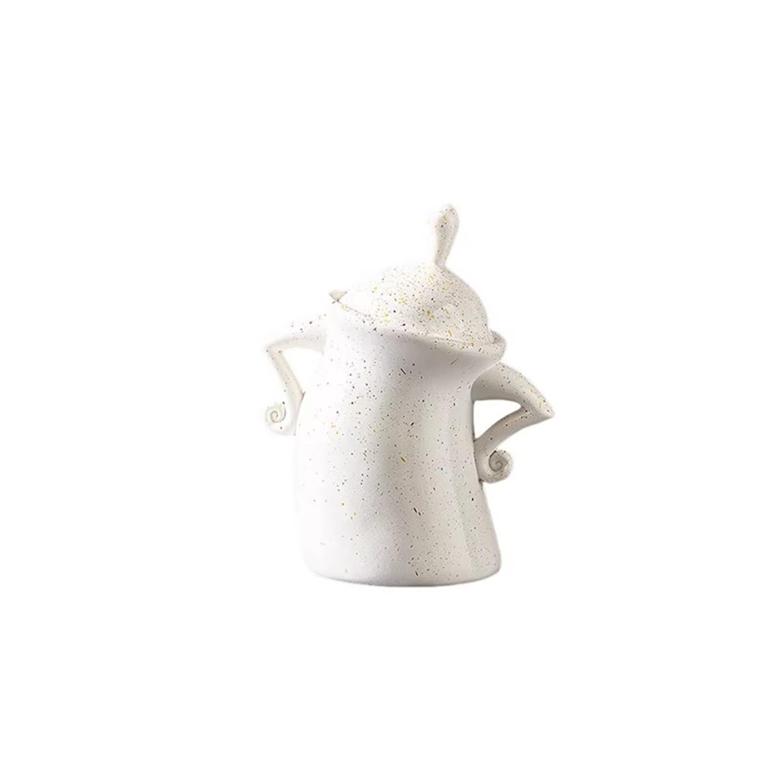 Zhaoj24-05 Cigar Ashtrays High Temperature Fired Ceramic Ashtray Home Coffee Shop Office Covered Decoration Ornament(White)