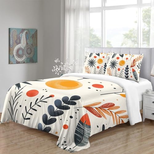 Housse de couette 260x220cm hypoallergénique anti-plis pour lit double king size