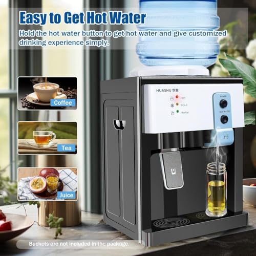 Dozownik wody na blacie Top Load 3 Temp Hot Cold Warm 1-5 Gallon Bottle do Home Office Compact Easy Clean White