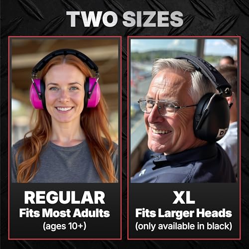 Image of DECIBEL DEFENSE Professional Safety Ear Muffs 37dB NRR - The HIGHEST Rated & MOST COMFORTABLE Ear Protection For Shooting & Industrial Use - THE BEST HEARING PROTECTION...GUARANTEED (PINK)