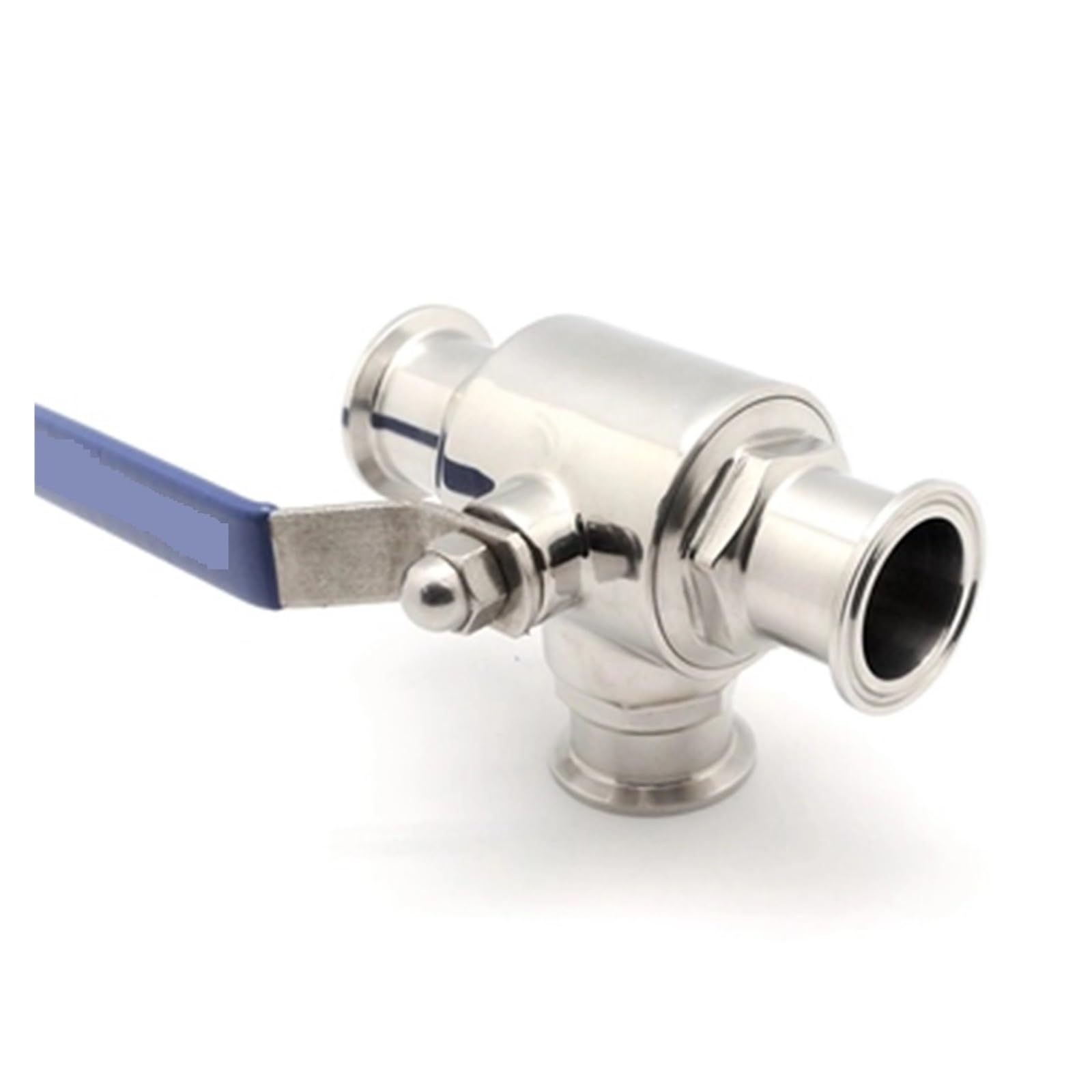 Vanne À Boisseau Sphérique Sanitaire En Acier Inoxydable 304 3 Trois Voies 1,5 Et Quot 50, Mm Tri Type De Virole Pince éConomie D'Eau éTanche(102mm,L type)