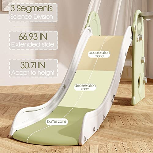 Kid Slide Toddler Slide For Kids With Basketball Hoop, Indoor And Outdoor Backyard Baby Playground, Freestanding Baby Slide Climber Playset Toys, Toddlers Age 2-7 #TOP4
