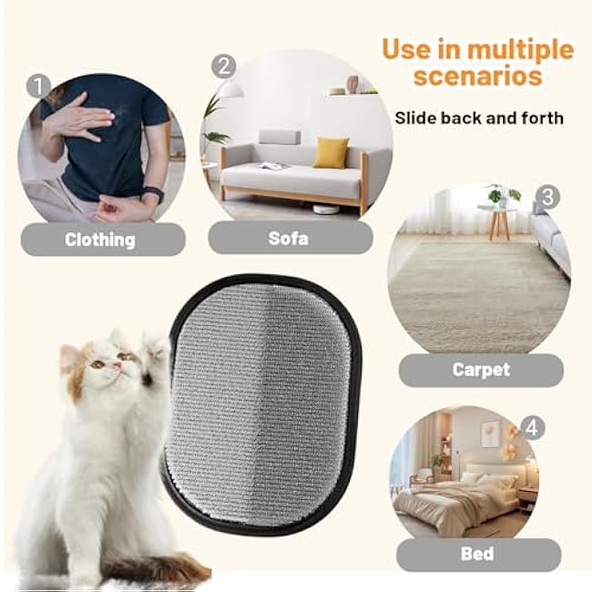 Shedly Sweep Pro, Pet Hair Removal Glove, Reusable Washable Electrostatic Pet Hair Removal Glove, Perfect for Clothing, Couch, Carpet, Car Seat (1PCS)-vqEwnL5K