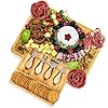 Cheese Board Set, Bamboo Cheese Board and Knife Set, Charcuterie Board Set, Charcuterie Tray, Wine and Cheese Board…
