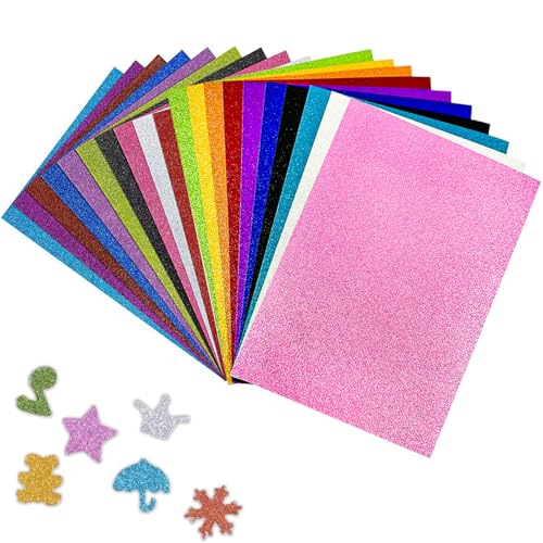 Papier pailleté autocollant, carton étincelant, papier étincelant pour enseignes artistiques DIY, bricolage, emballage de boîte, décoration de fête et...
