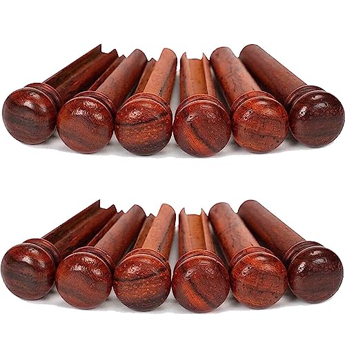 12PCS Cocobolo Guitar Bridge Pins for Acoustic Guitars