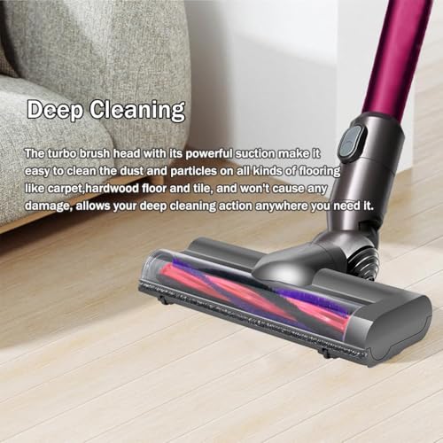 Elektrische Bürste kompatibel für Dyson V6 DC58 DC59 DC62 DC72 DC74 SV04 SV06 SV09, Ersatzteile Direktantrieb Reiniger Kopf Turbine Bodendüse für Dyson V6 Serie, TurboBürste für Hartboden und Teppiche