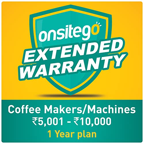 Onsitego 1 Year Extended Warranty for Coffee Makers/Machines (Rs.5001 to 10000) (Email Delivery – No Physical Kit)