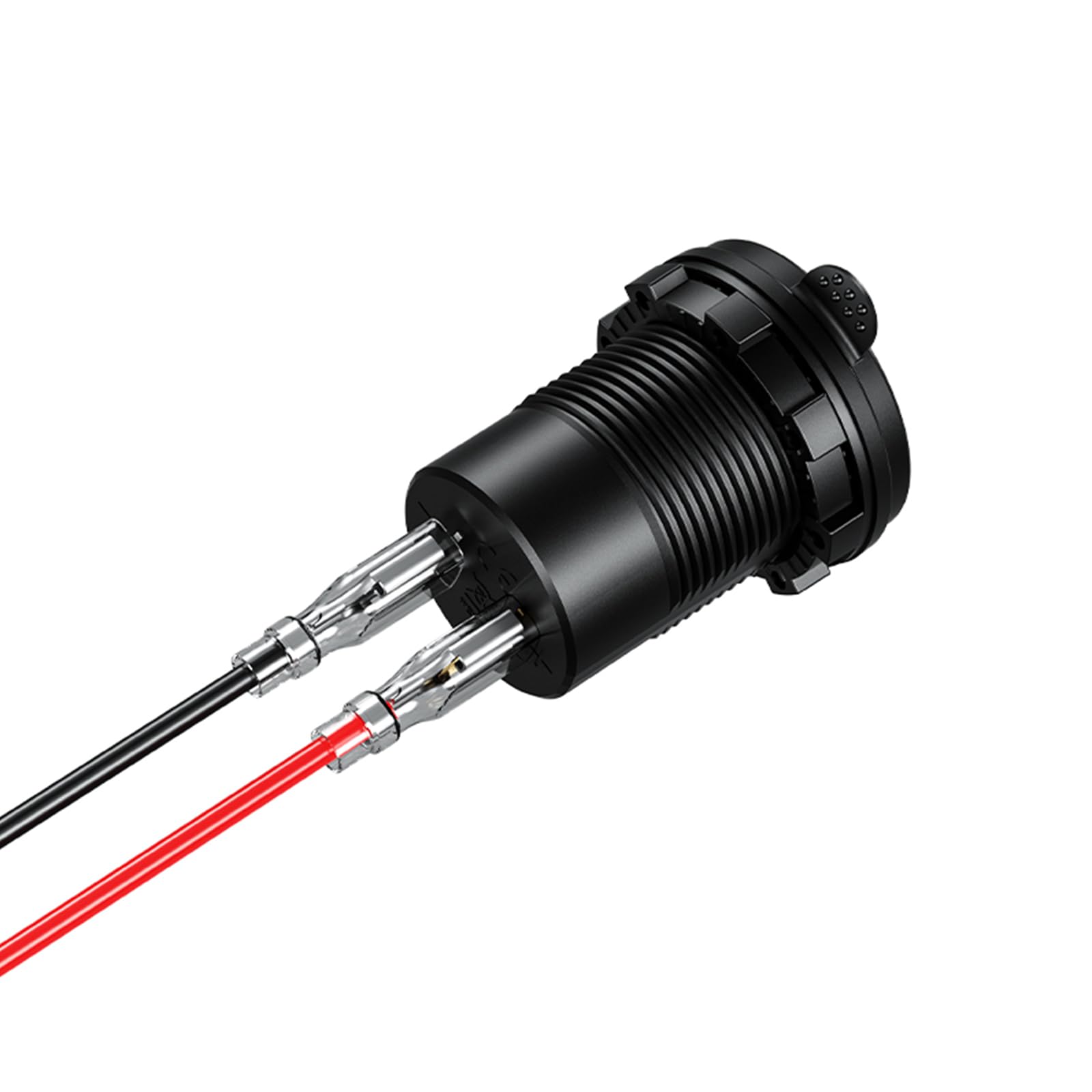 Adaptador de carga USB C para coche, 45 W, tipo C, 18 W, USB, enchufe USB rápido para coche, impermeable, con voltímetro digital LED Swi