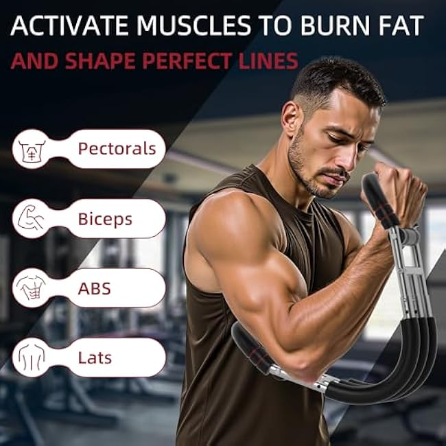 Twister Arm Trainer, Dual Triple-Spring, 30-140lb Adjustable, Chest Arm Shoulder Workout Equipment, Portable Detachable Arm Twister Exerciser for Men, Chest Expander for Gym Home Fitness