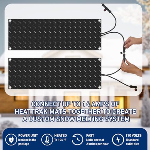 Riakrum Heated Snow Melting Mats Outdoor Slip Proof Ice