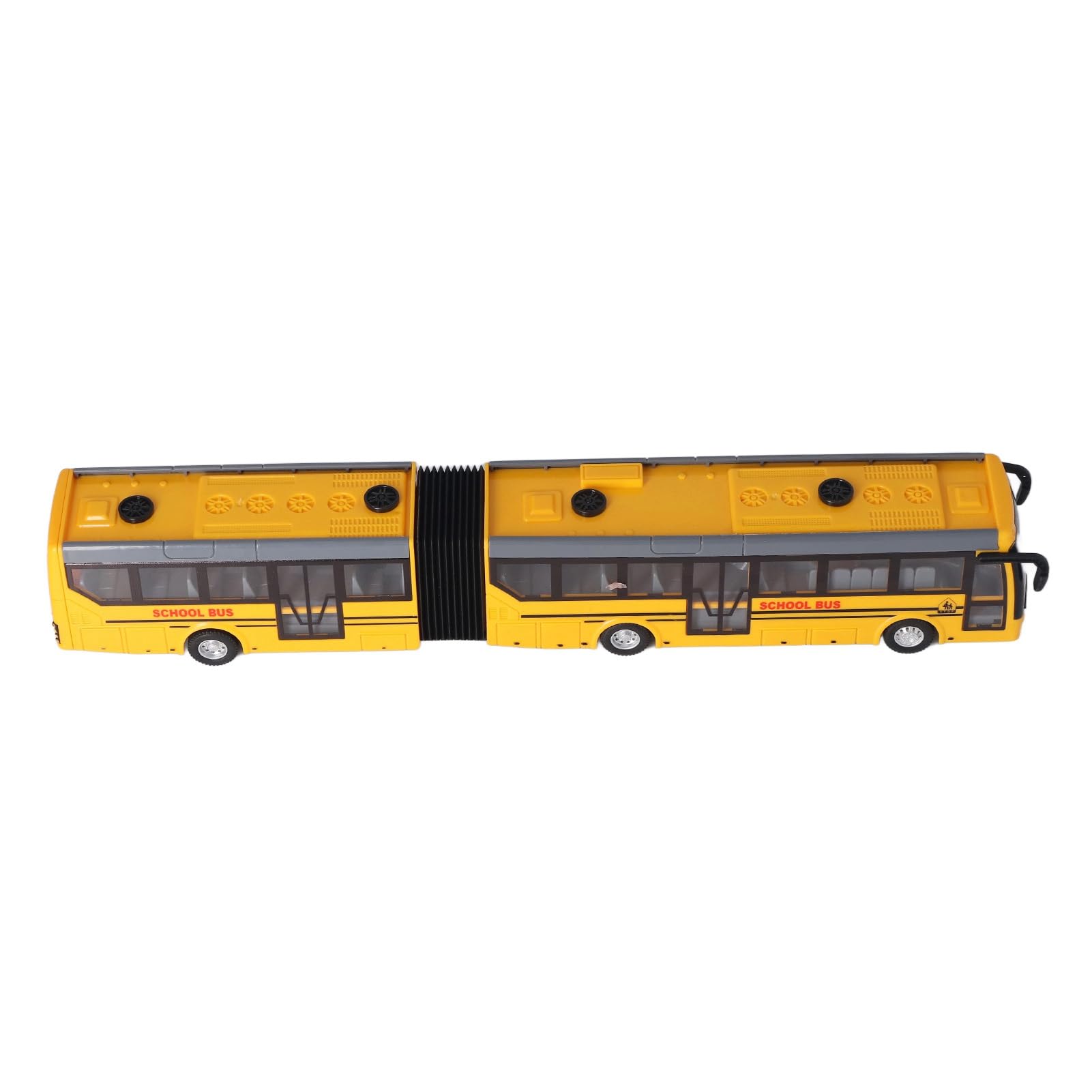 Jouet de bus scolaire télécommandé à l'échelle 1:32, avant, arrière, tourner à gauche et à droite, bus télécommandé pour apprendre les enfants (jaune)
