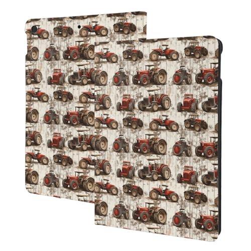 Coque iPad 10.2 vintage avec veille automatique et support pour tablette 9e génération