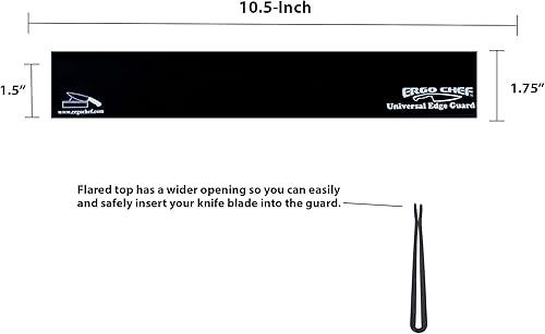 Miniatura 9 de Ergo Chef Protector de cuchillo para borde de cuchillo (negro) 6 pulgadas x 1.5 pulgadas