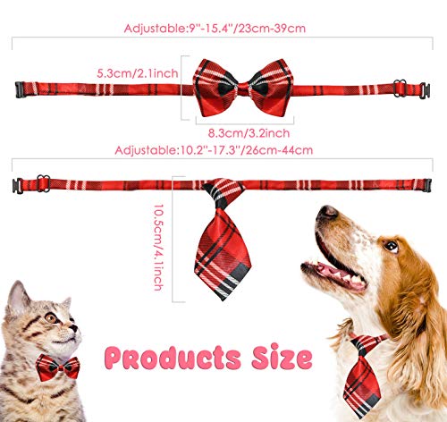 YUEPET 30 Pieces Pets Dog Bow Ties & Neckties Assorted Adjustable Dog Bow Ties Birthday Photography Festival Party Neckties Pet Costume Necktie Collar Grooming Accessories for Puppy Dogs Cats