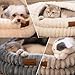 CheerPals Katzenbett mit Deckel 50cm, Waschbar Kuschelhöhle, Winterversteck mit Hochelastischer Schlafkissen für Alle Katze