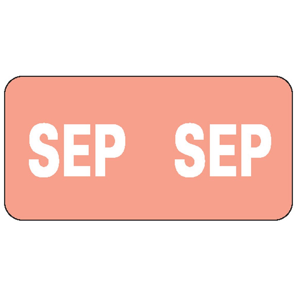 Smead ETS, etichetta mensile codificata a colori, settembre, rosa, 250 etichette per confezione (67459)