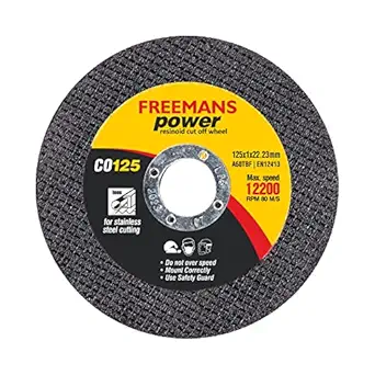 FREEMANS 5-inch Double Net Cut off Wheels Used for Metal and Stainless Steel Cutting Pack of 50 pcs - Black