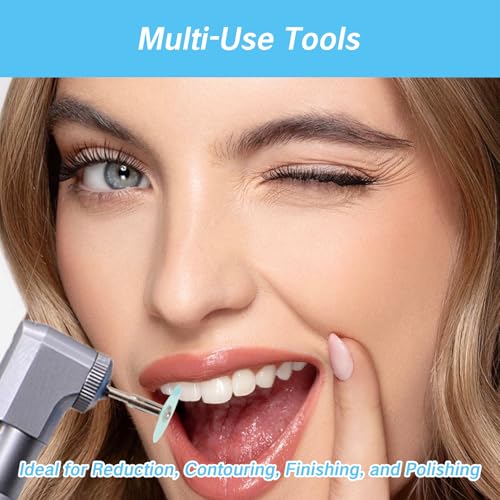 Image of 40 Pieces Composite Finishing Kit Dental Polishing Discs and Tools 12mm & 14mm Dental Polisher Supplies with Mandrel Stem Professional Denture Burs Sanding Strips Resin Material for Teeth