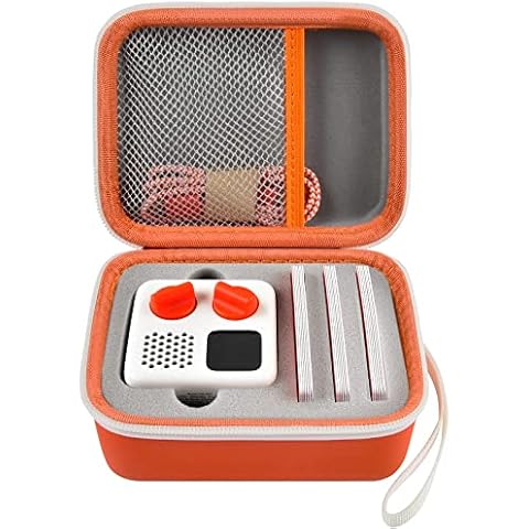 Travel Case Compatible with Yoto Mini - Kids Audio & Music Player, Holder Bag for Children’s Speaker Plays Audiobook Cards - Orange Cover