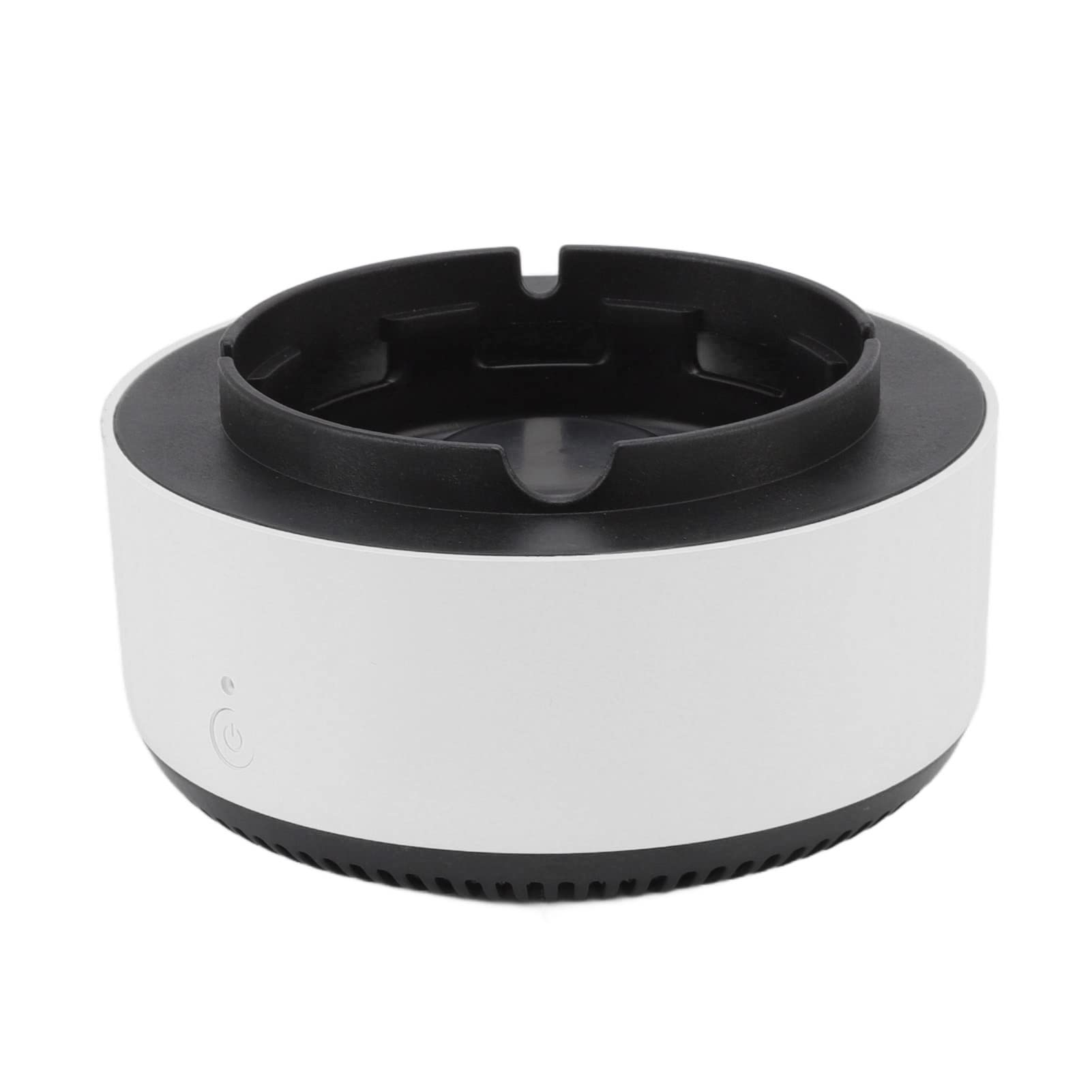 Rosvola Smart Ashtray, Smokeless Ashtray Low Noise Compact with Aromatherapy Tablet for Office (White Black)
