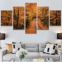 SIGNWIN 5 Panel Canvas Wall Art Rustic Woods for Home Decorations Ready to Hang - 60