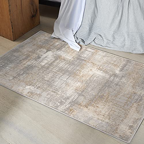 Calvin Klein CK950 Rush Grey Beige 2'2" x 3'9" Area Rug - Easy Clean, Non Shedding, Bed Room, Living Room, Dining Room, Kitchen (2' x 4') - image 1