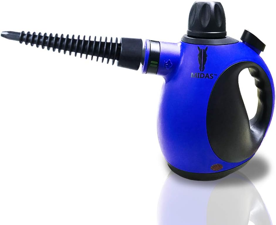 MidasTM Midas Multi-Purpose Big Capacity with 9-Piece Accessories for Stain Removal, Carpets, Curtains, Bed Bug Control, Car Seats, Blue, large