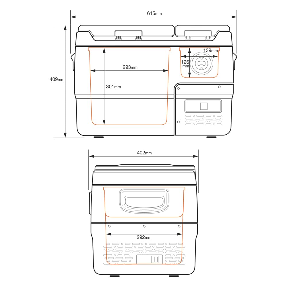 DX30 Pistachio lodówka kompresorowa 30 l – mobilna lodówka i zamrażarka, sterowanie za pomocą aplikacji, Dual-Zone, 12/24 V i 230 V, cicha i energooszczędna, idealna na kemping, do samochodu i na