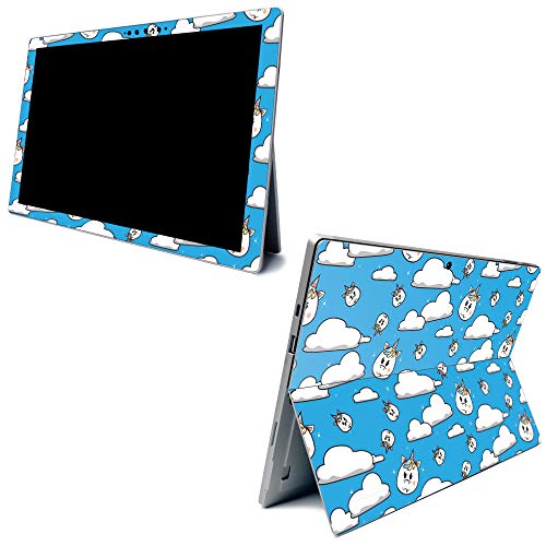 Image of MightySkins Carbon Fiber Skin for Microsoft Surface Pro 7 - Unicorn Clouds | Textured Carbon Fiber Finish | Easy to Apply, Remove, and Change Styles | Made in The USA (CF-MISURPR7-Unicorn Clouds)