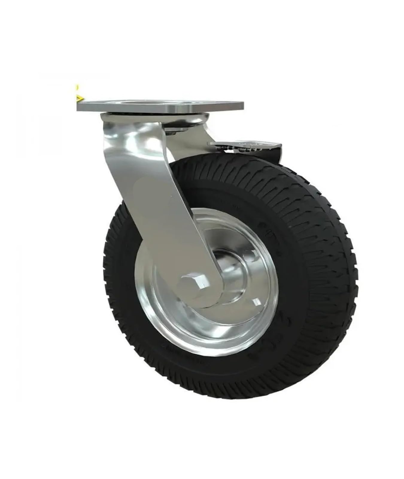 1 Piece Heavy Duty 8 inch Inflatable Rubber casters with Brakes Hotel Service cart Luggage Trolley Wheels