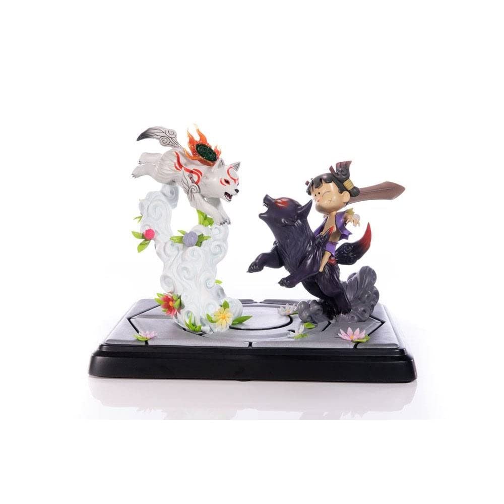 Okamiden statuette Chibiterasu vs. Dark Chibiterasu & Possessed Kuni 33 cm