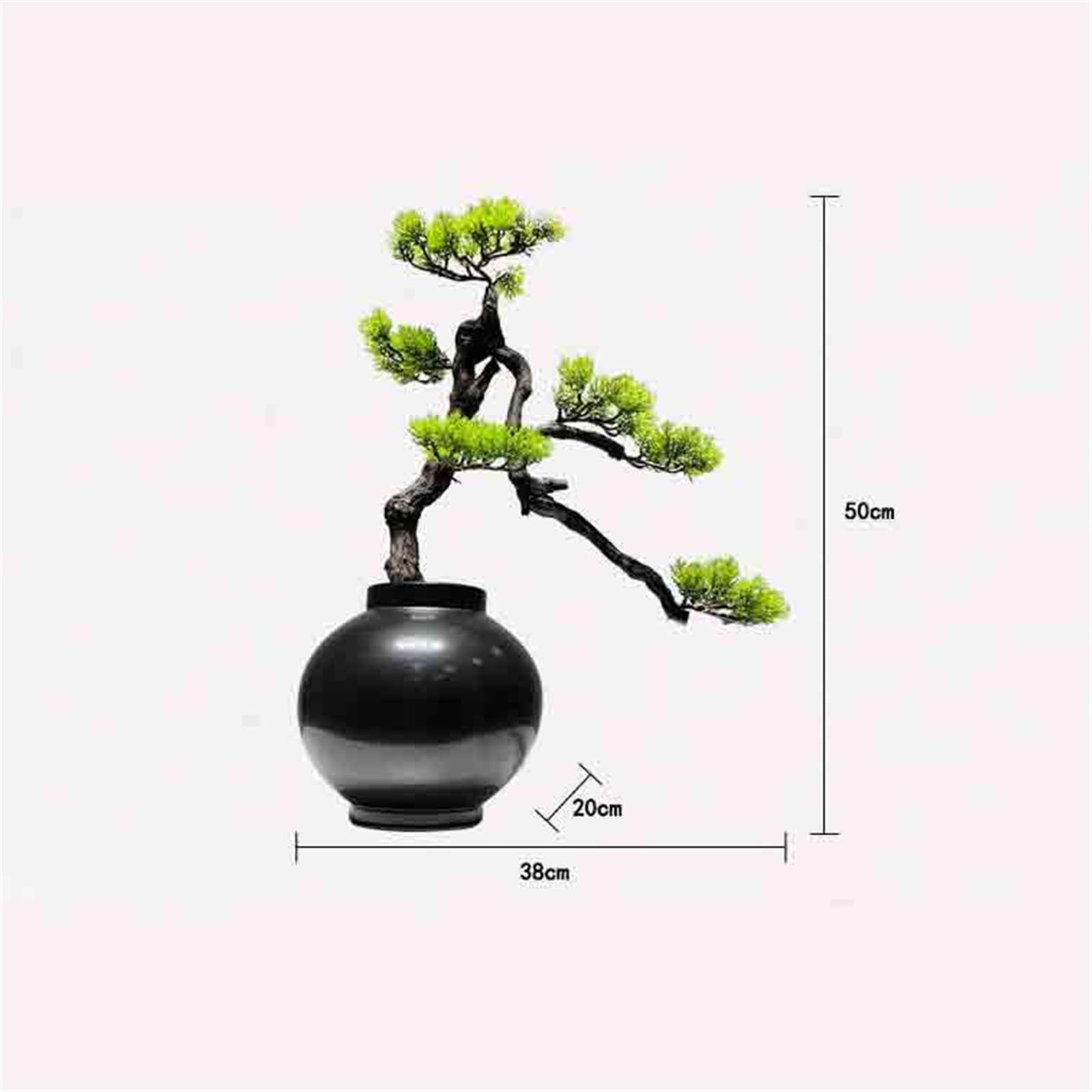 Sztuczne Drzewa Sztuczne drzewo Bonsai Wystrój sztucznych roślin w pomieszczeniach z okrągłymi czarnymi doniczkami ceramicznymi na biurko