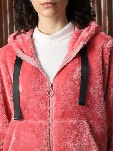Image of High Star Women Solid Polyster Oversized Fit Long Sleeve Jackets
