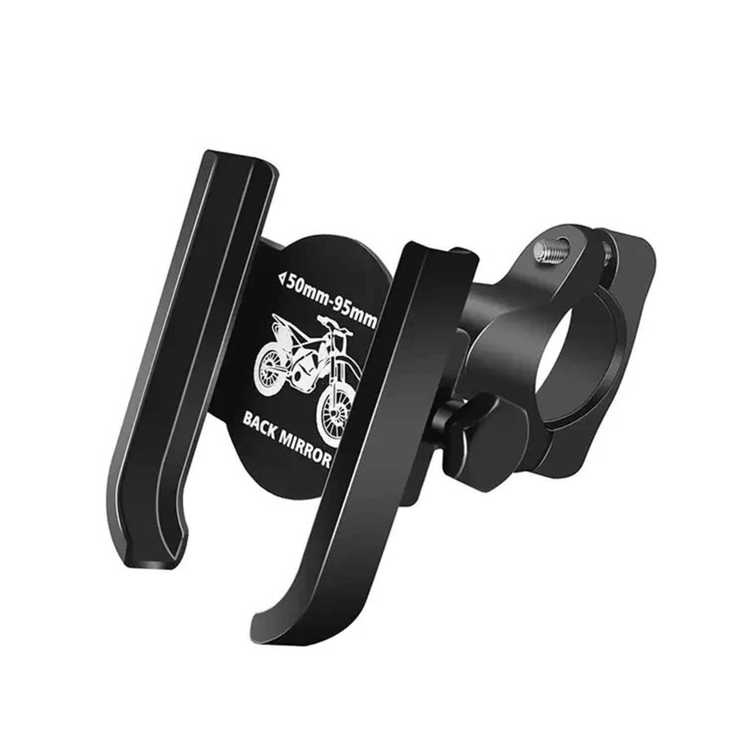 amazon basics Jaw-Grip Waterproof Bike/Motorcycle/Scooter Mobile Phone Holder Mount | 360° Rotation | Anti-Shake Stability | Ideal for Maps & GPS Navigation | Black