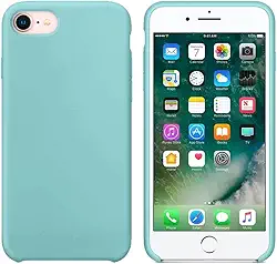 Case Capinha Colorida Capa Slim Flexível Aveludada Compatível Com iPhone 7/8 Vermelha,Preta, Laranja, Amarela, Azul, Rosa, Pink, Branca, Lilás, Marrom, Verde, Roxo ONYK (Azul Claro)