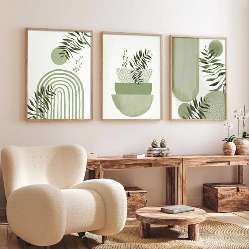 Image of kotart Painting Boho Wall Art Home Decoration Paintings With Frame For Living Room Bed Room Hotel Wall Decor Digital Reprint Set of 3 (10X13 inch)