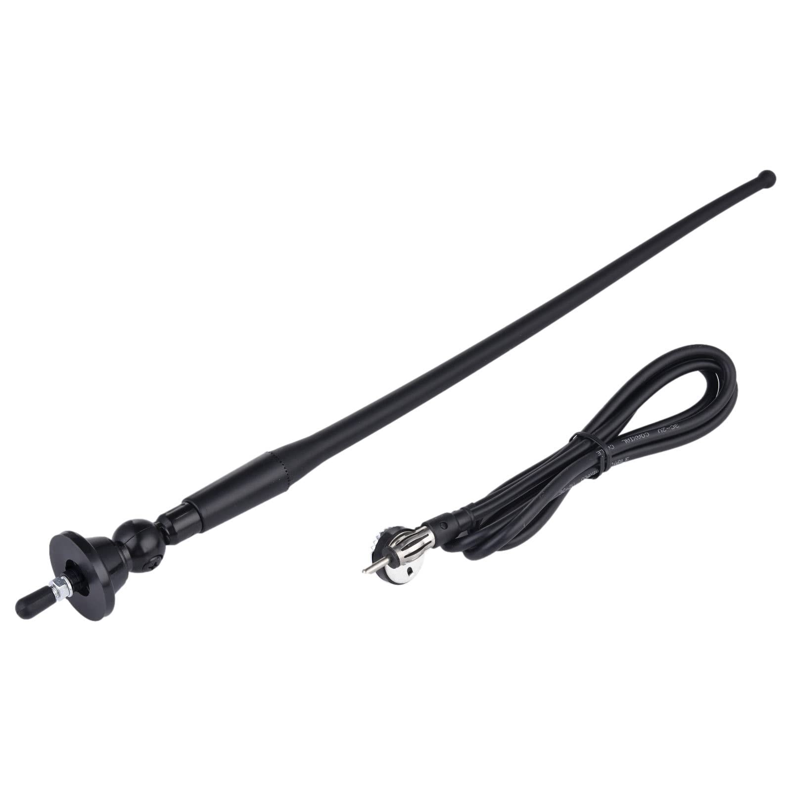 Antena AM/FM, czarna antena FM, antena samochodowa DC12-24 V, poprawia czułość i zasięg odbioru sygnału do odtwarzacza multimedialnego, samochodów ciężarowych Lingjiong
