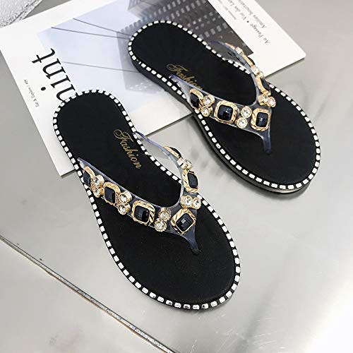 Dressy Flip Flops for Women Rhinestone Soft Platform Sandals House Shoes Summers Dress Beach Thong Slippers2