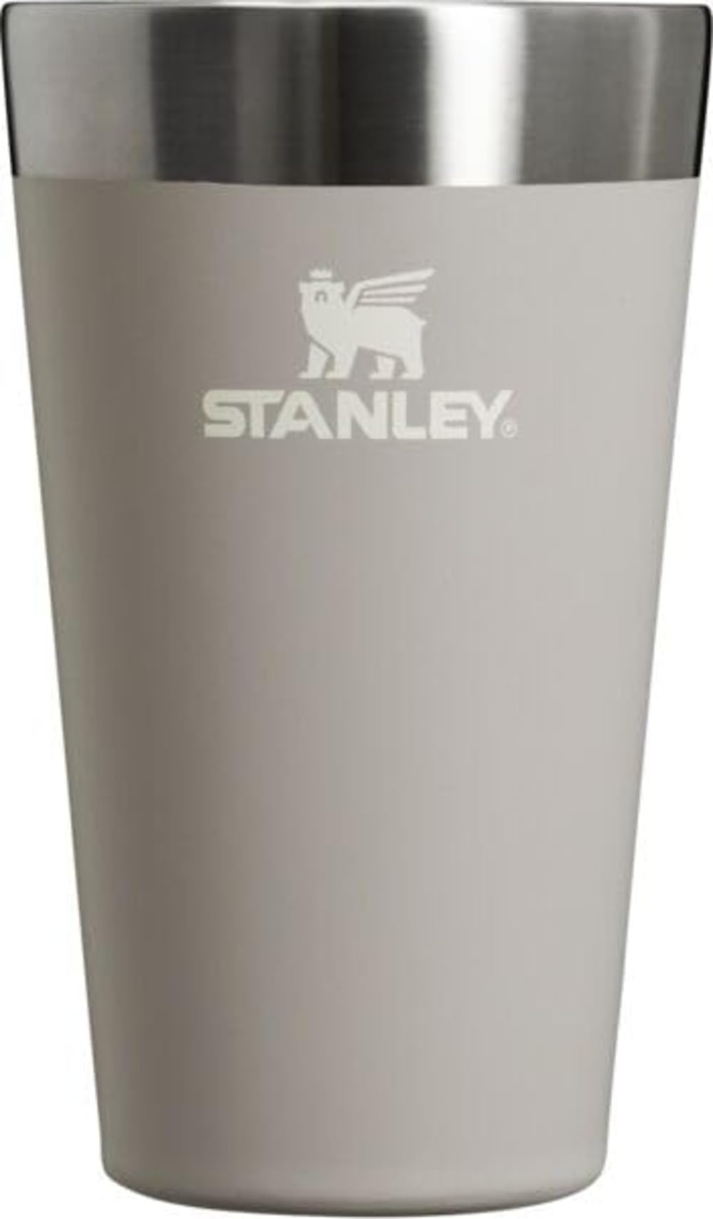 STANLEY Adventure Insulated Stacking Beer Pint Glass, Stainless Steel Double Wall Rugged Metal Drinking Tumbler, 16 Oz, Ash 2.0