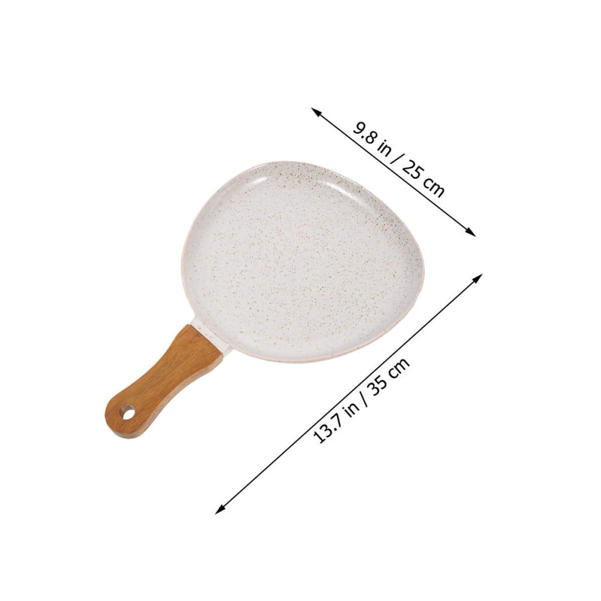 Homoyoyo Piatto di Portata Ceramica Vintage con Manico in Legno