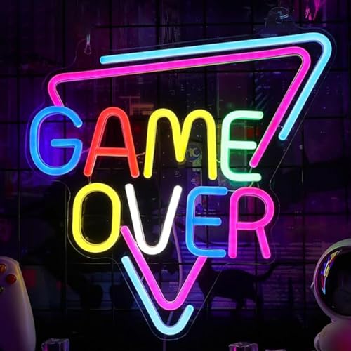 Image of LED Game Sign Game Zone Neon Signs Gaming Room Wall Art Decor Man Cave Lights Signs Gamer Home Bedroom Decoration USB Powered Brightness Adjustable