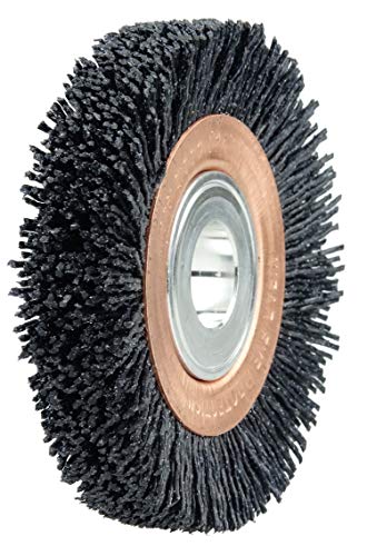 Image of Weiler 31241 Burr-Rx 3 inch Heavy-Duty Narrow Face Wheel, .035 /80CG Crimped Fill, 5 /8 inch-1 /2 inch Arbor Hole, Made in The USA (Pack of 2)