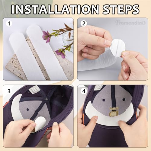 Image of Framendino, 100 Pack Disposable Sweat Pads Golf Hat Liner Cap for Makeup Sports