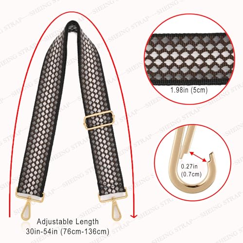 Image of Purse Strap Replacement Crossbody Handbag Wide Shoulder Strap Adjustable